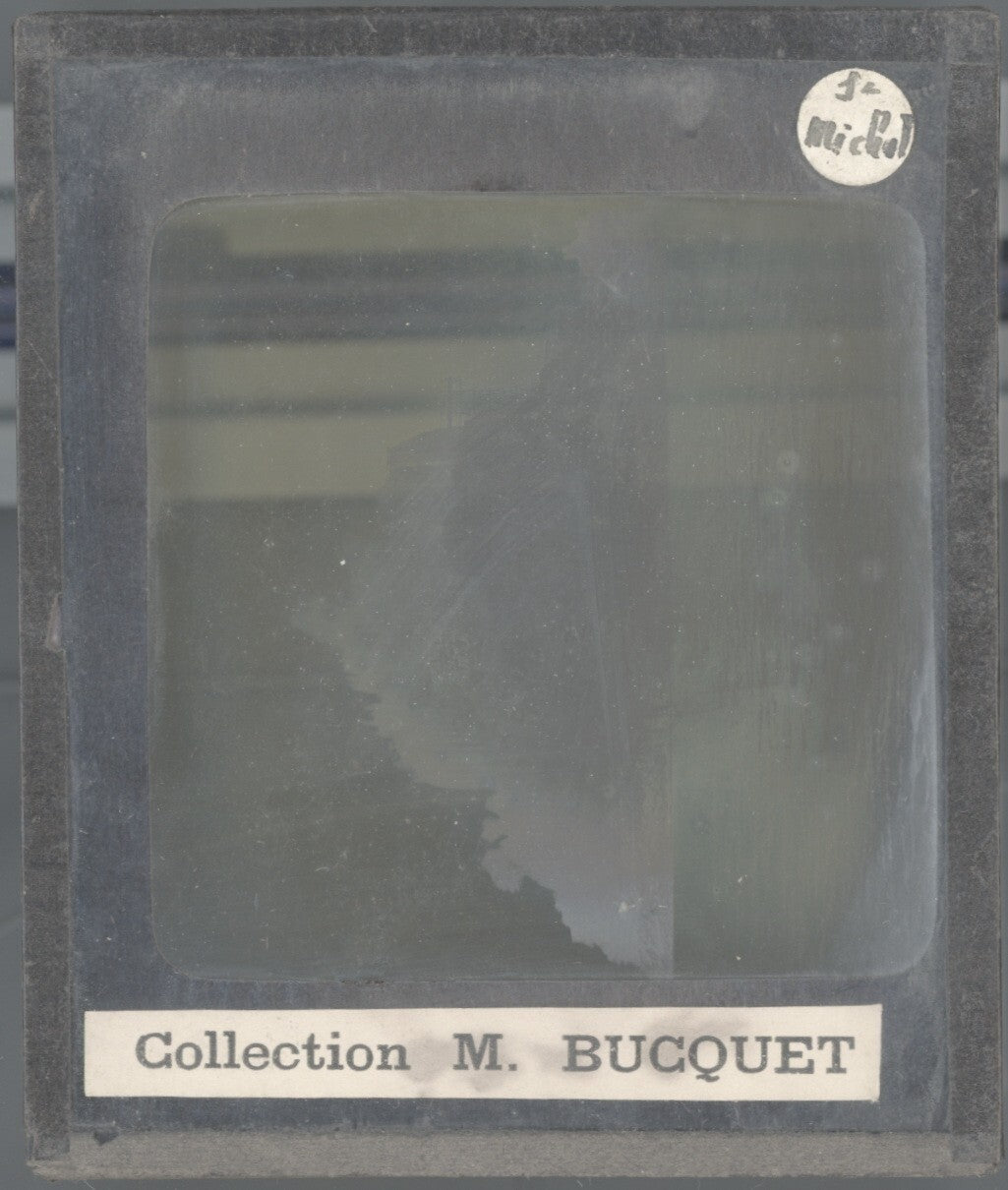 Le Mont Saint-Michel, photo ancienne plaque verre, positif 8,5x10 cm