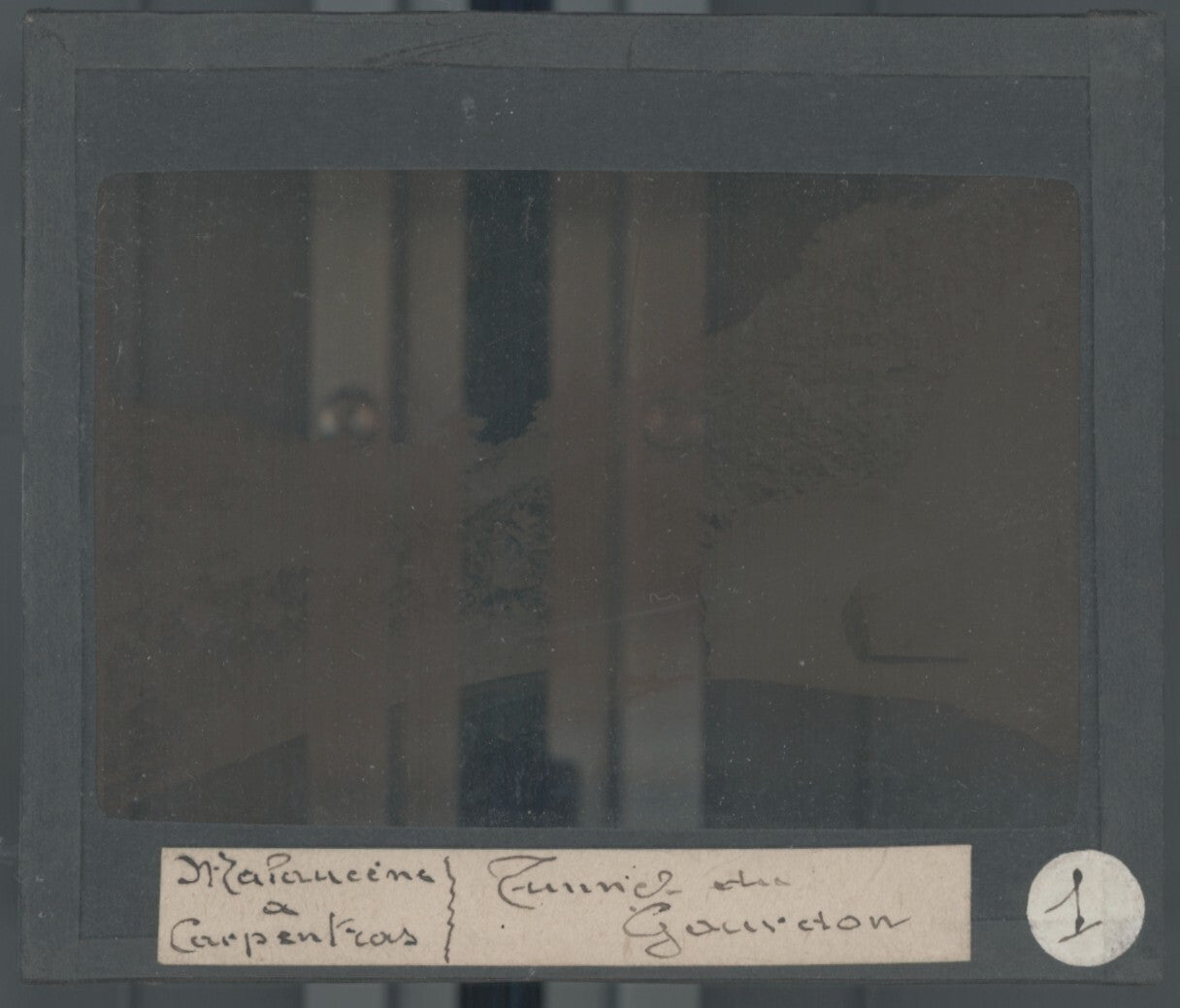 Tunnel du Gourdon, Vaucluse, photo plaque verre, sépia, positif 8,5x10 cm