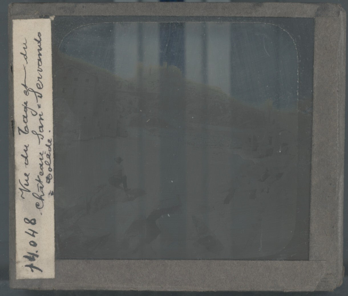 Tolède, Espagne, photo ancienne plaque verre, noir & blanc, positif 8,5x10 cm