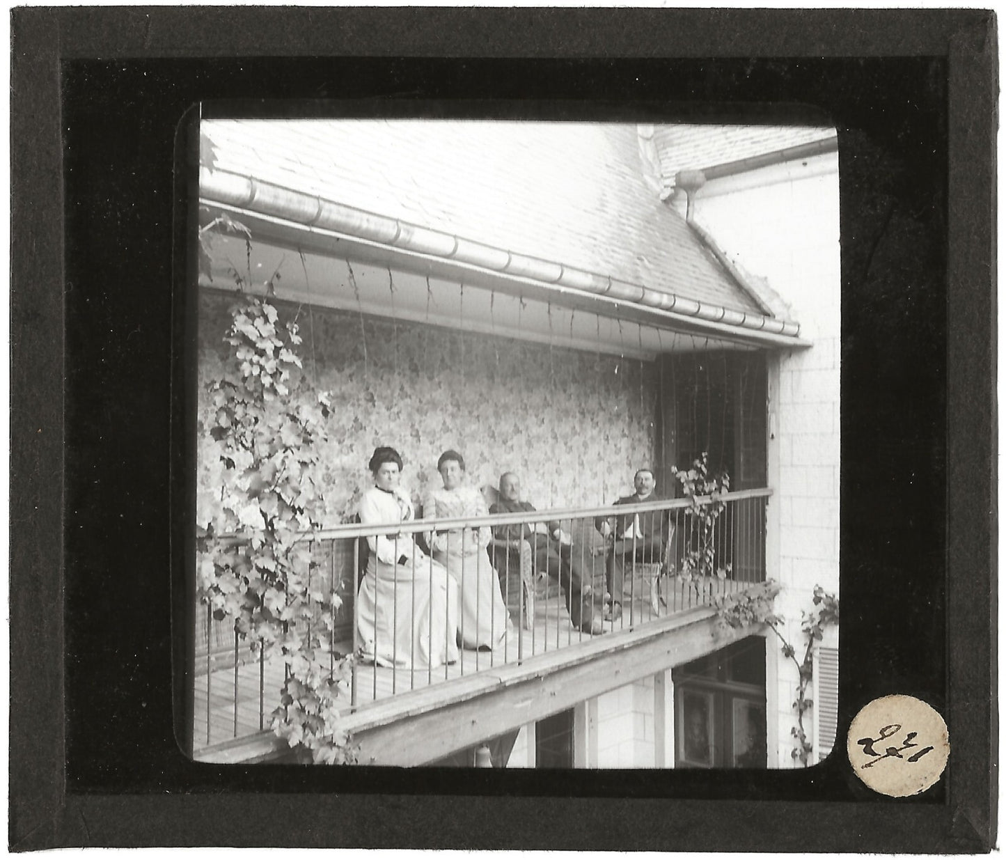 Meuse, Stenay, famille, 1903, photo plaque de verre, positif 8,5x10 cm