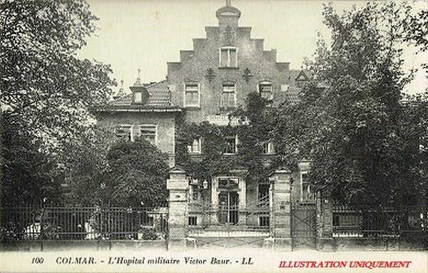 Plaque verre photo ancienne négatif noir et blanc 13x18 cm Colmar hôpital BAUR