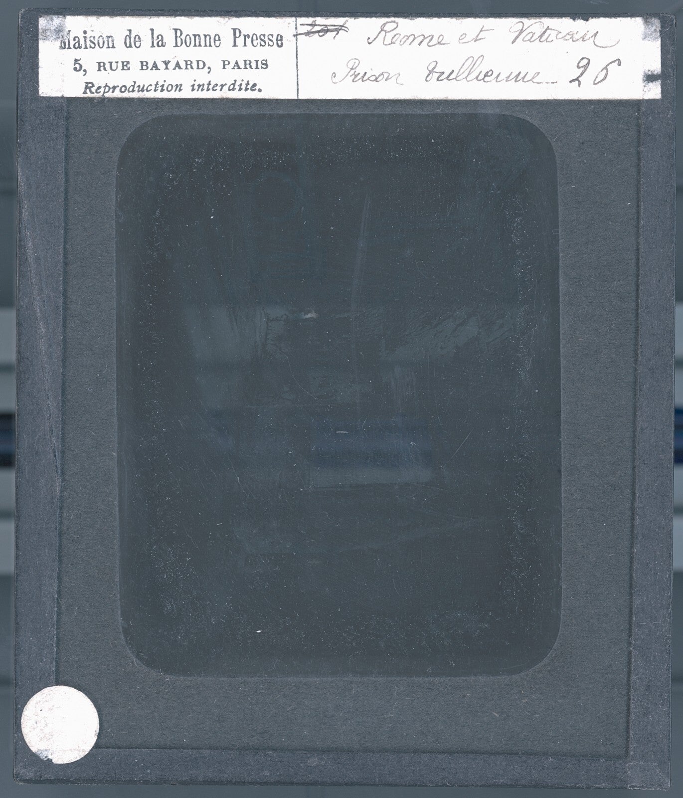 La Prison Romaine, Rome, photo ancienne plaque de verre, positif 8,5x10 cm