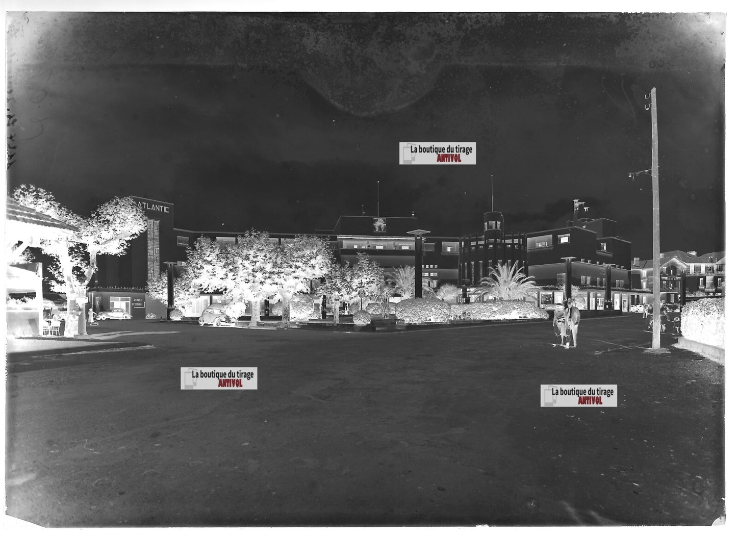 Photo verre négatif noir et blanc 13x18 cm Saint Jean De Luz Pyrénées-Atlantique
