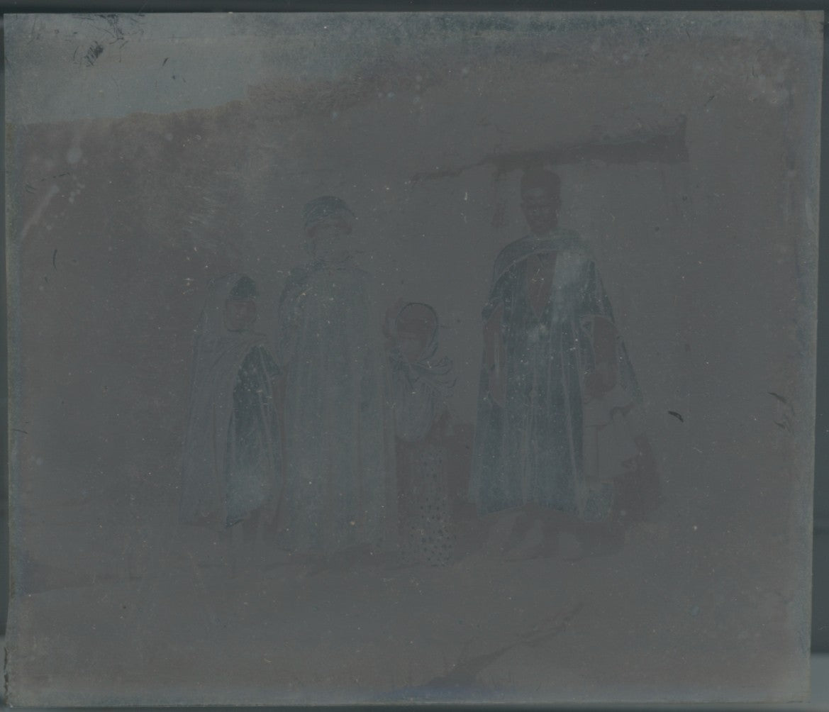 Afrique, peuple, photo ancienne plaque verre, noir & blanc, 8,5x10 cm