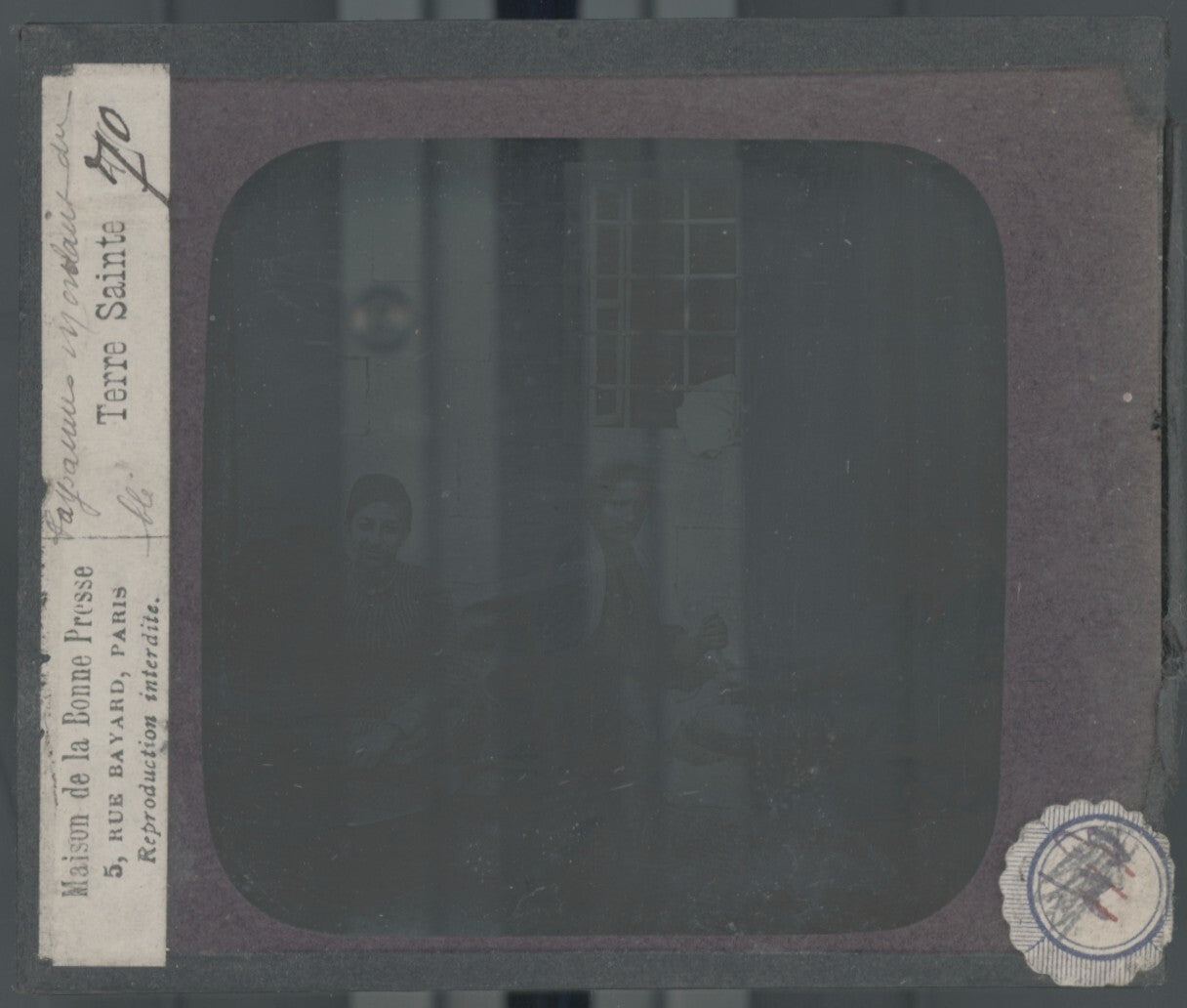 Femmes, agriculture, photo plaque verre, noir & blanc, positif 8,5x10 cm