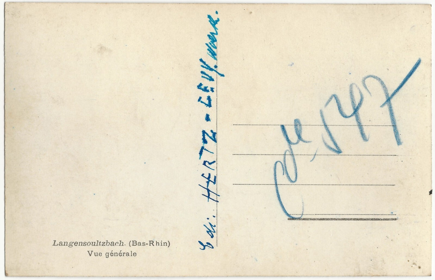 Plaque verre photo négatif noir & blanc 9x14 cm, Langensoultzbach, grande rue