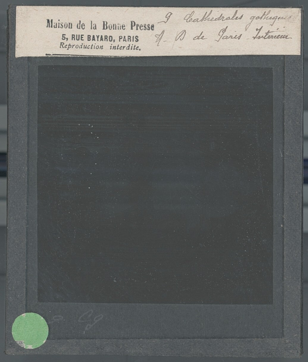 Cathédrale Notre-Dame de Paris, photo ancienne plaque verre, positif 8,5x10 cm