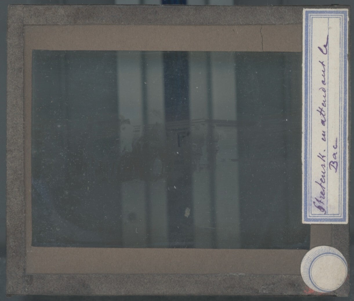 Sretensk, Russie, chevaux, photo plaque verre, noir & blanc, positif 8,5x10 cm