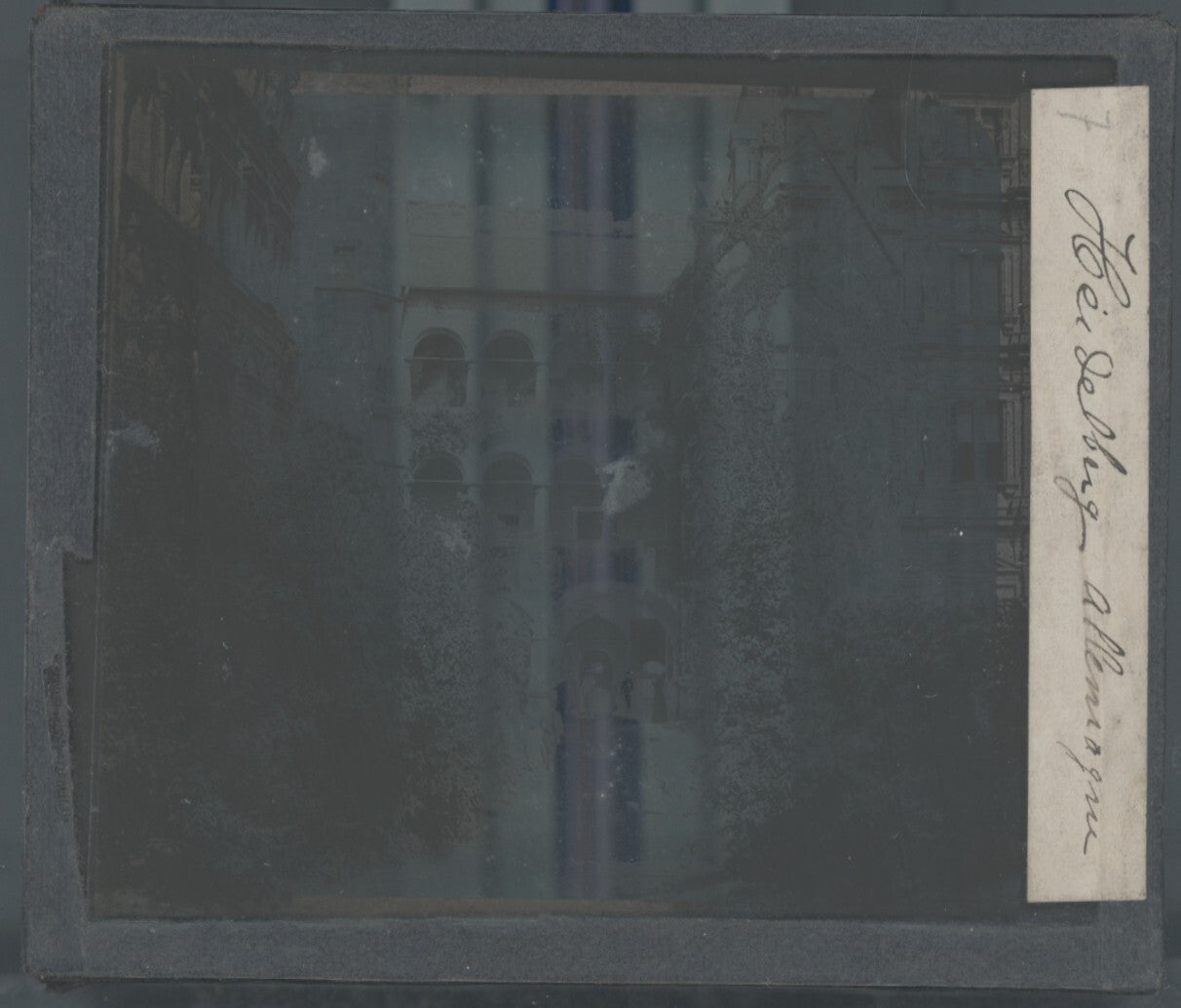 Château de Heidelberg, photo plaque verre, noir & blanc, positif 8,5x10 cm