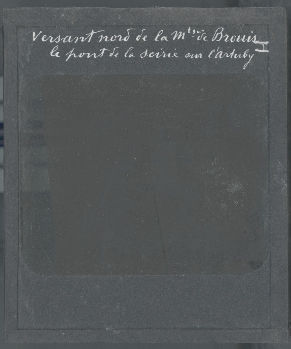 Montagne de Brouis, Artuby, photo ancienne plaque de verre, positif 8,5x10 cm