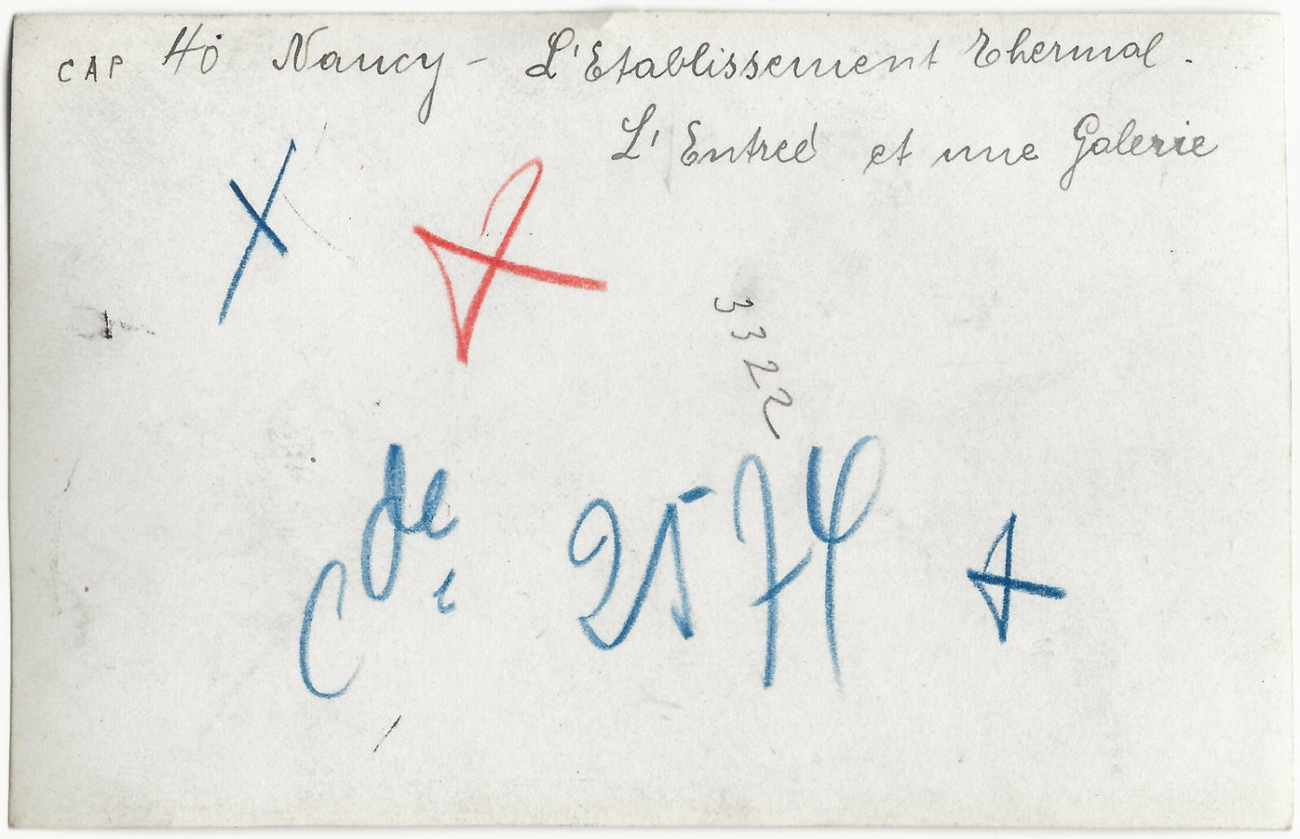 Plaque verre photo anncienne, négatif noir & blanc 9x14 cm, therme de Nancy