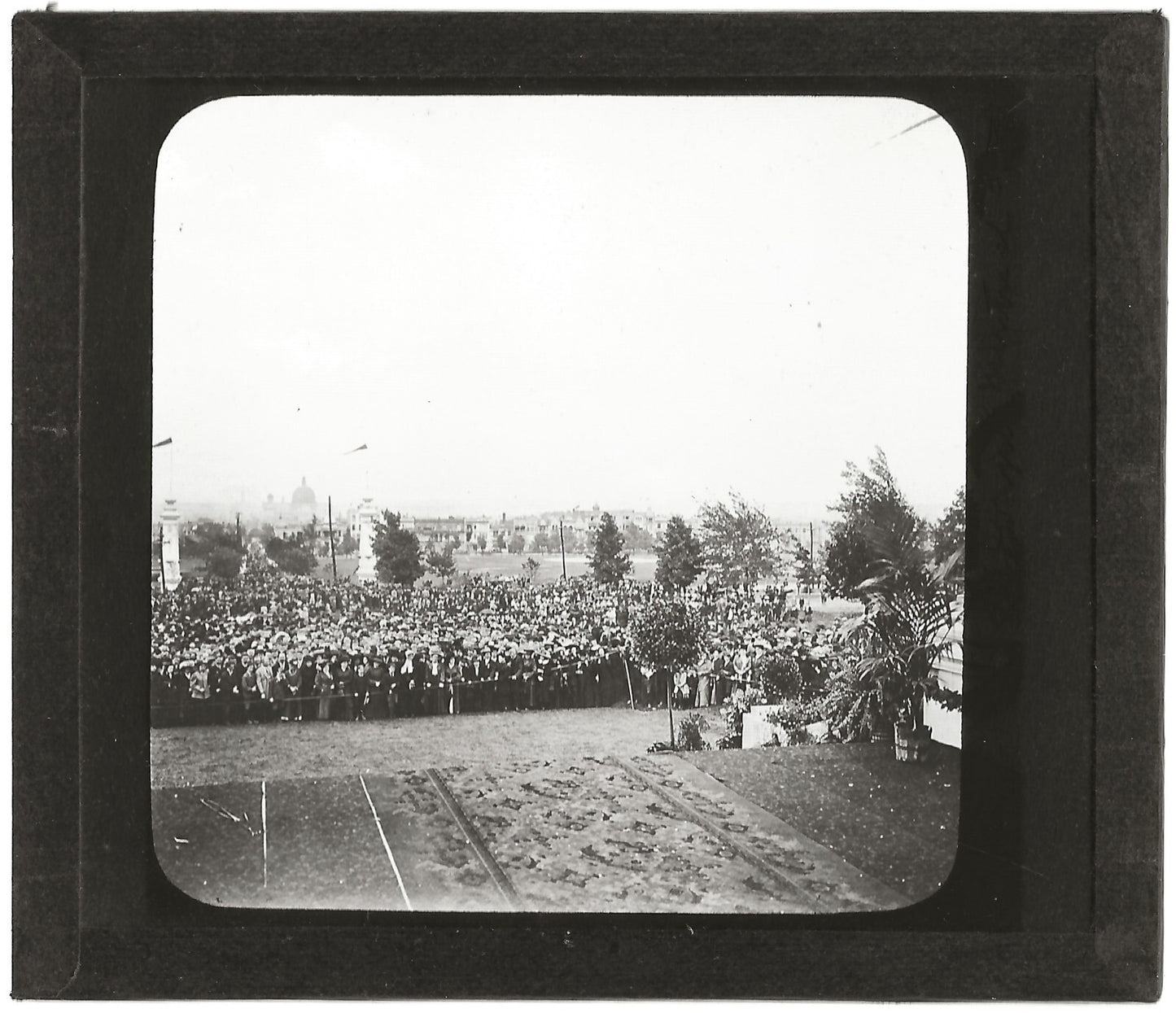 Parc Jeanne-Mance, Canada Montréal, photo plaque de verre, positif 8,5x10 cm