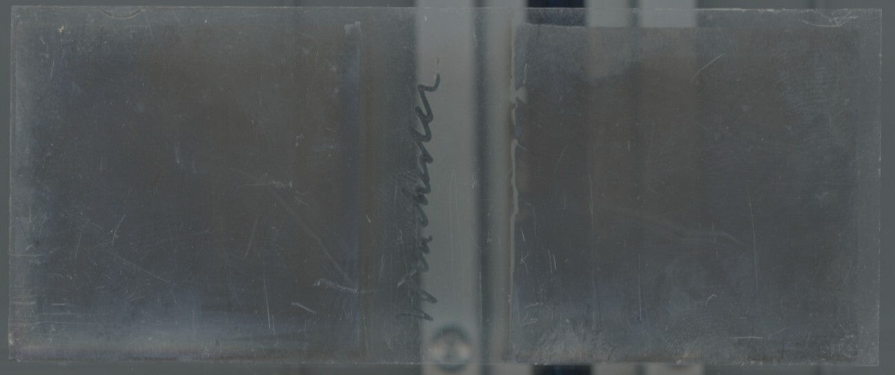 Winchester College, Plaque verre stéréoscopie, positif noir & blanc 4,5x10,7 cm