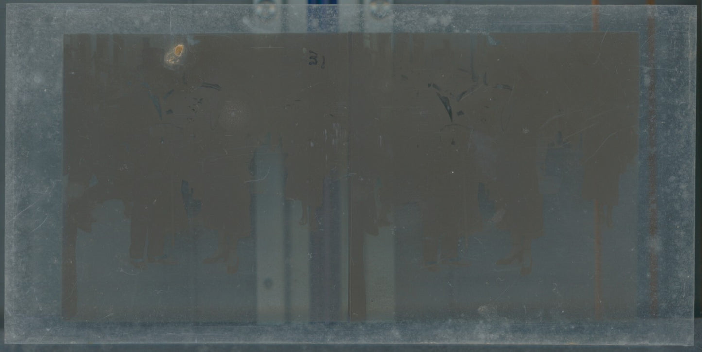 Hippodrome de Longchamp, Paris, stéréoscopie plaque verre, positif 8,5x17 cm