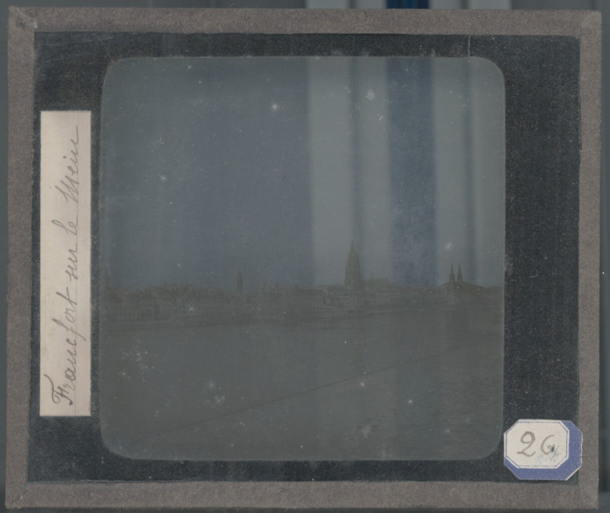 Francfort-sur-le-Main, Allemagne, photo plaque verre, positif 8,5x10 cm