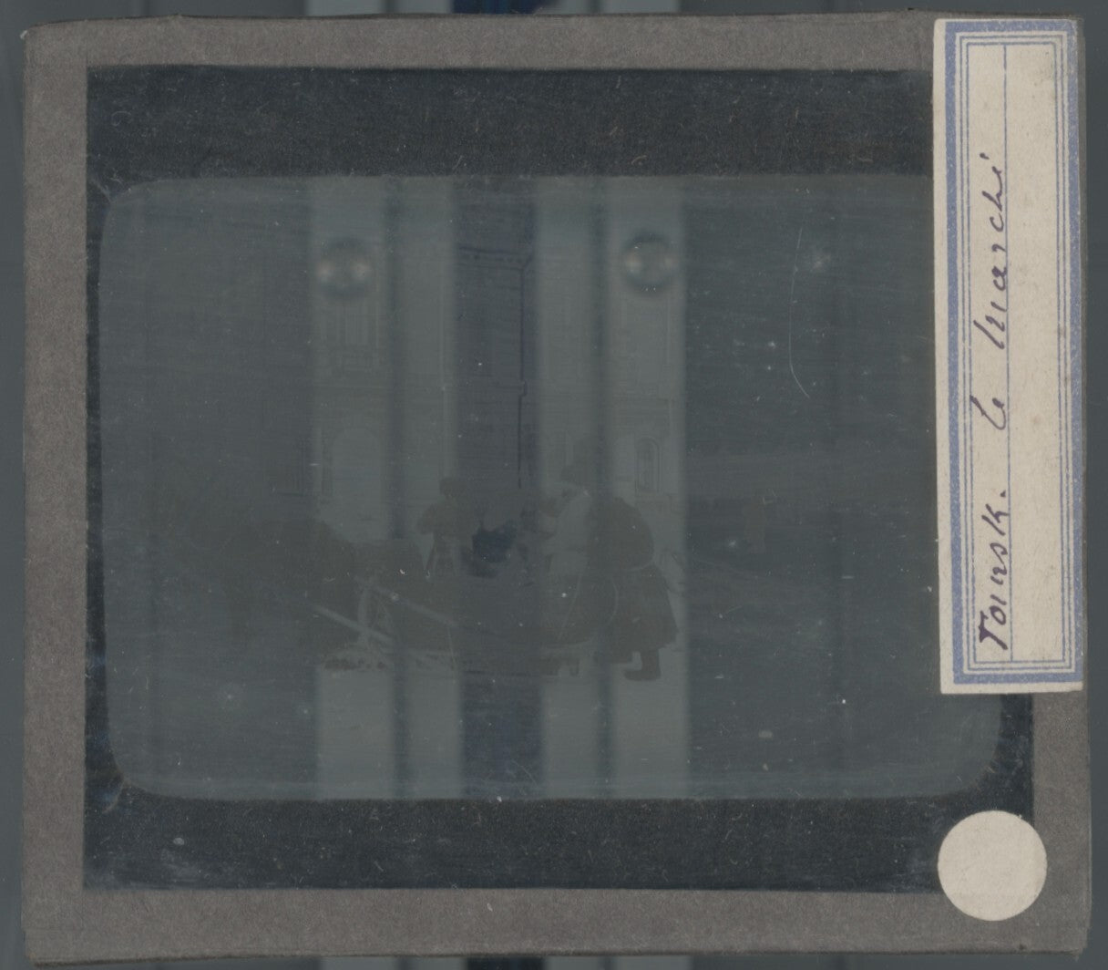 Koursk ?, Russie, photo plaque verre, noir & blanc, positif 8,5x10 cm