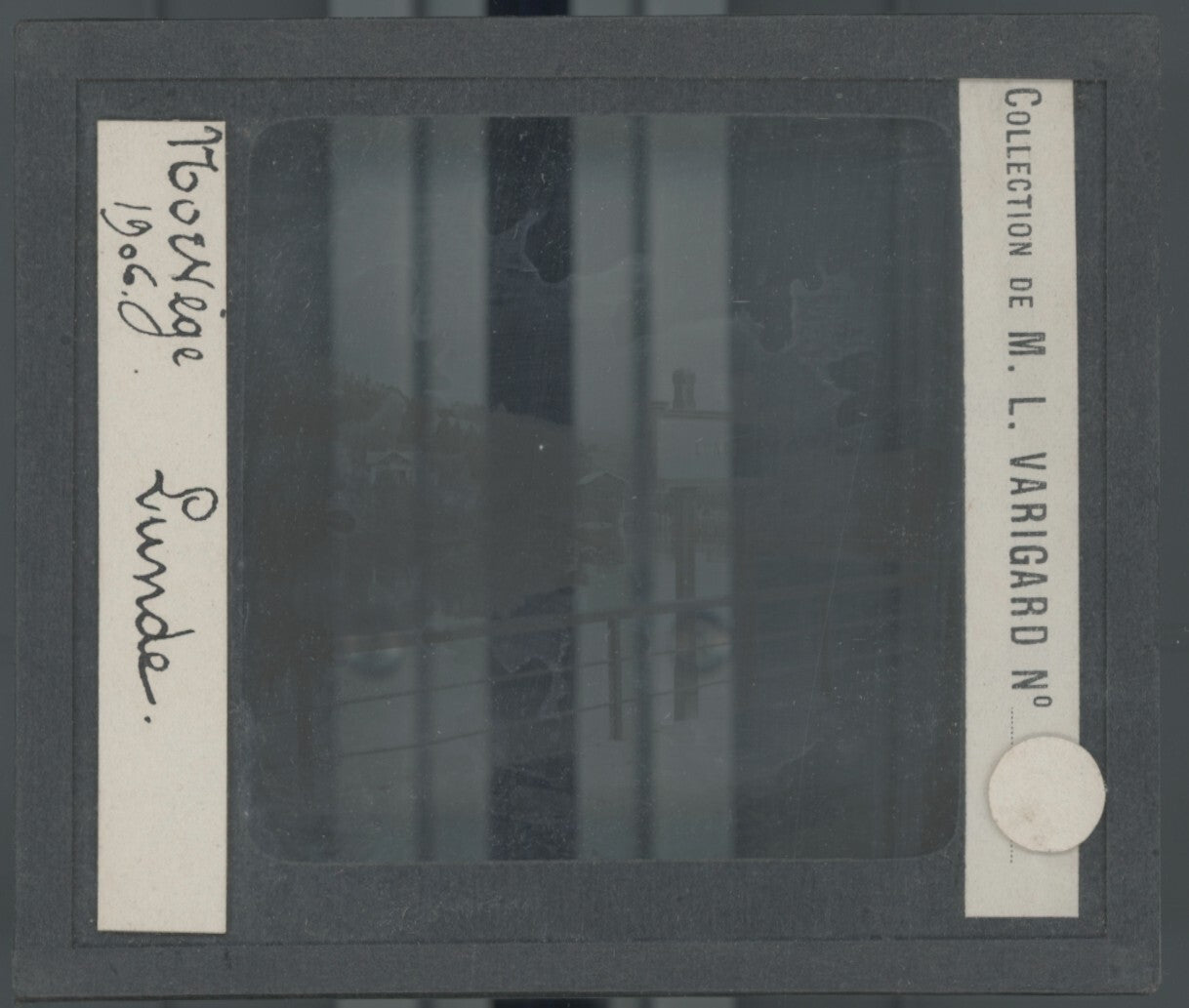 Lunde, Norvège, 1906, photo plaque verre, noir & blanc, positif 8,5x10 cm