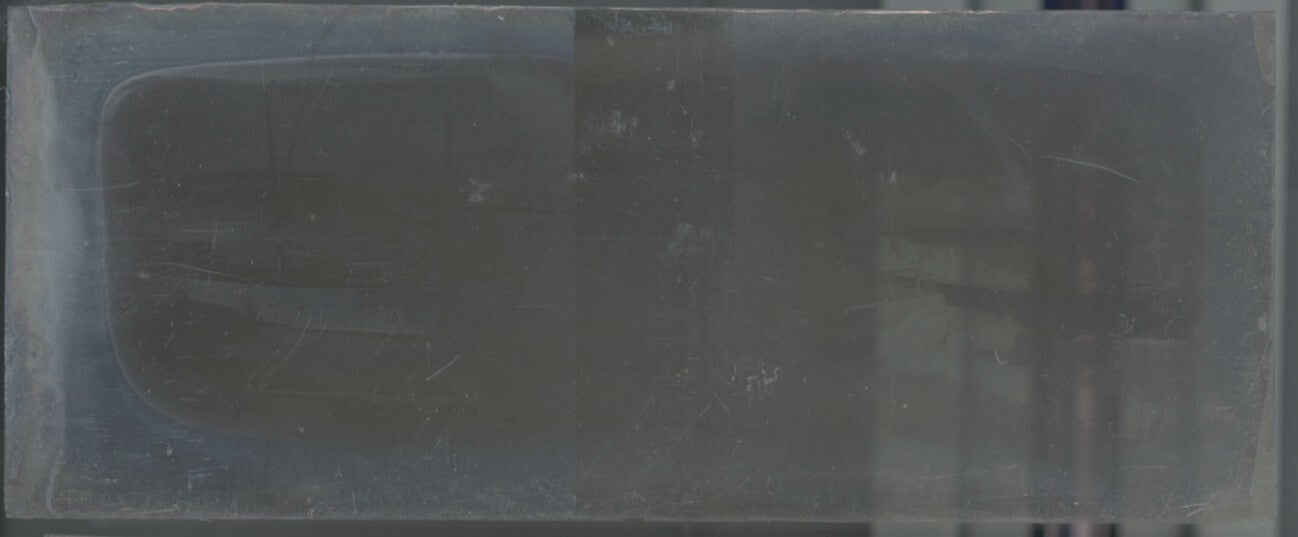 Bateau Bianca, Plaque verre stéréoscopie, négatif noir & blanc 4,5x10,7 cm