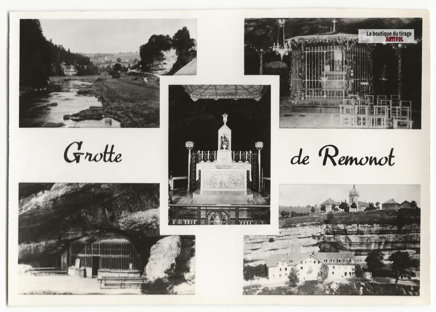 Plaque verre photo ancienne négatif noir et blanc 13x18 cm grotte Remonot Combes
