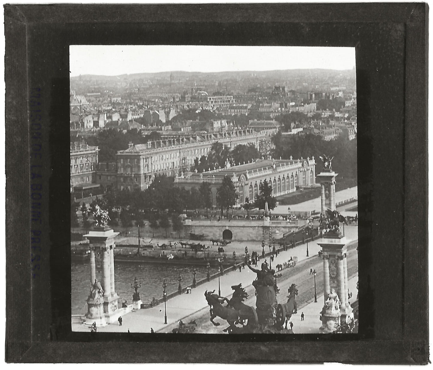 Panorama de Paris, France, photo ancienne plaque de verre, positif 8,5x10 cm
