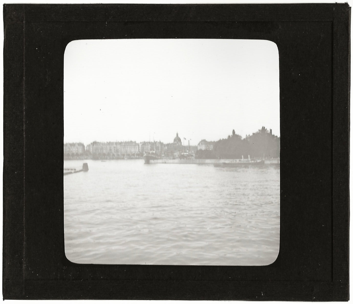 Stockholm, capitale Suède, photo ancienne plaque verre, positif 8,5x10 cm