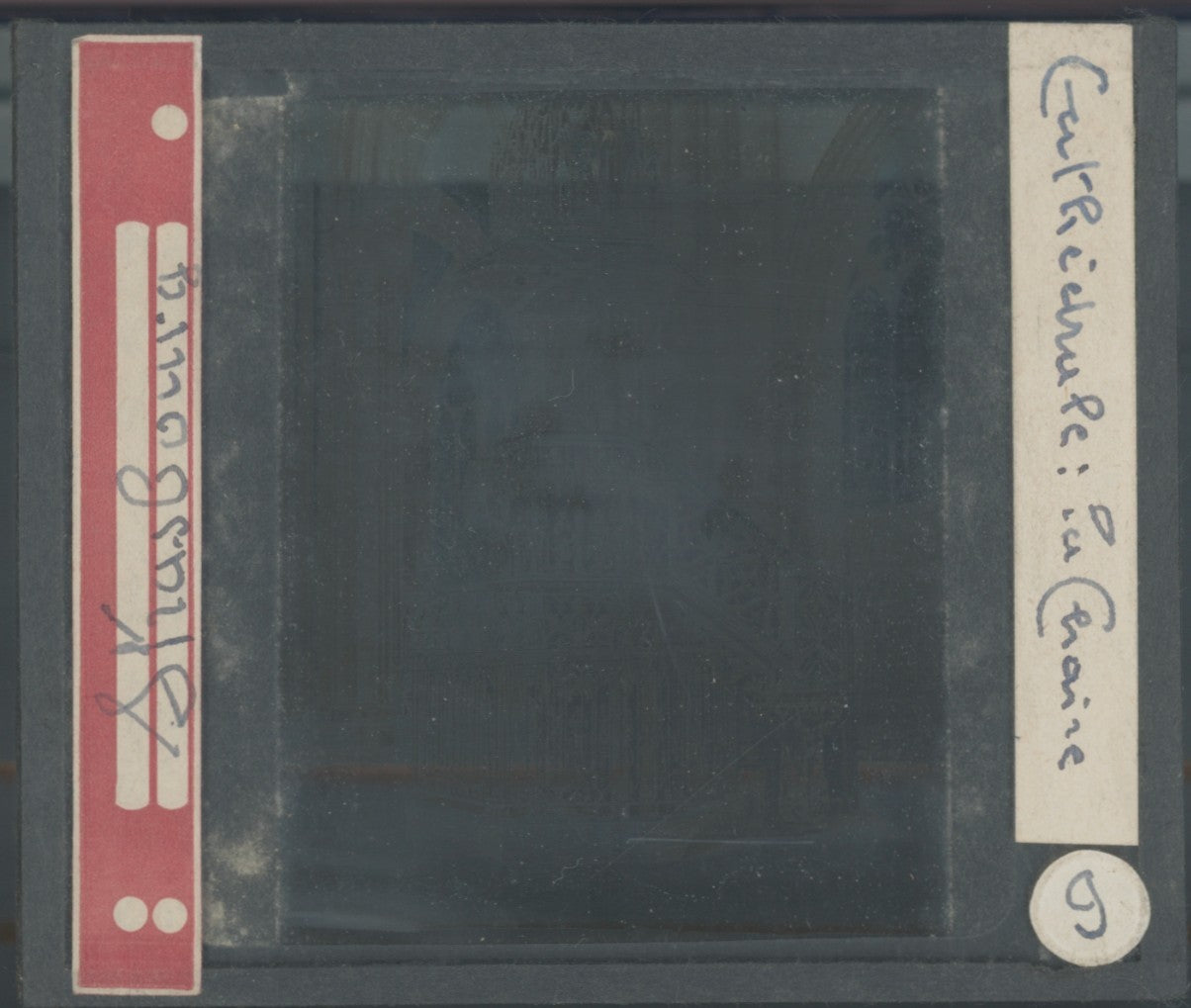 Cathédrale de Strasbourg, photo plaque verre, noir & blanc, positif 8,5x10 cm