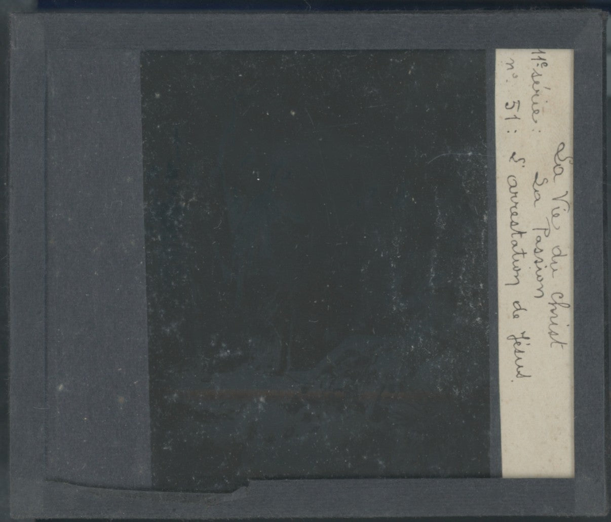 L’arrestation de Jésus, Christ, photo plaque verre, noir & blanc, 8,5x10 cm