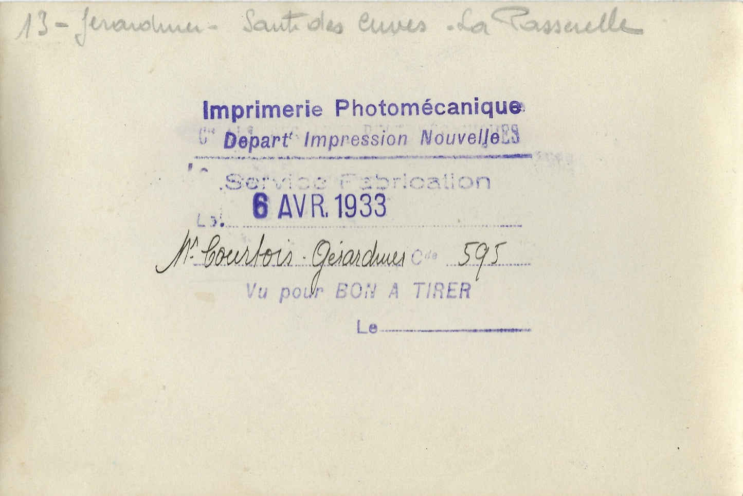 Plaque verre photo ancienne négatif noir et blanc 13x18 cm Gérardmer saut Cuves