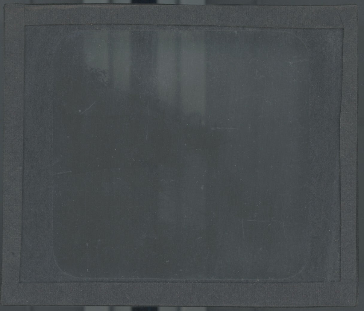 Barque, lac, paysage, photo plaque verre, noir & blanc, positif 8,5x10 cm