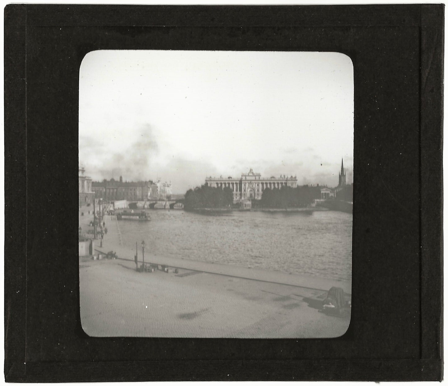 Palais Royal, Stockholm, Suède, photo ancienne plaque verre, positif 8,5x10 cm