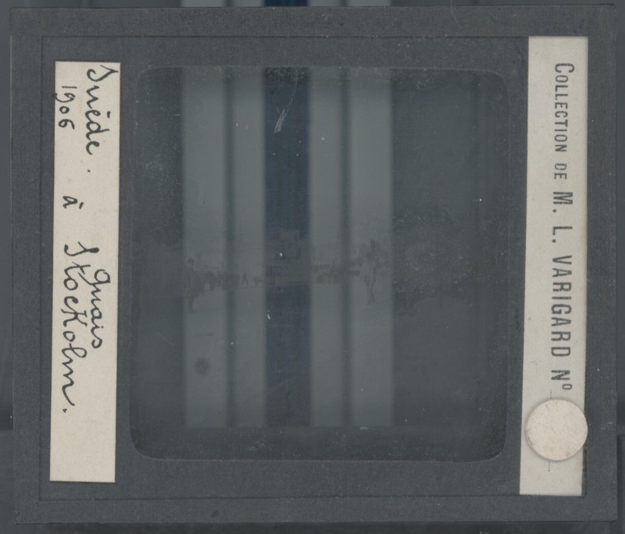 Stockholm, Suède, photo plaque de verre, noir & blanc, positif 8,5x10 cm