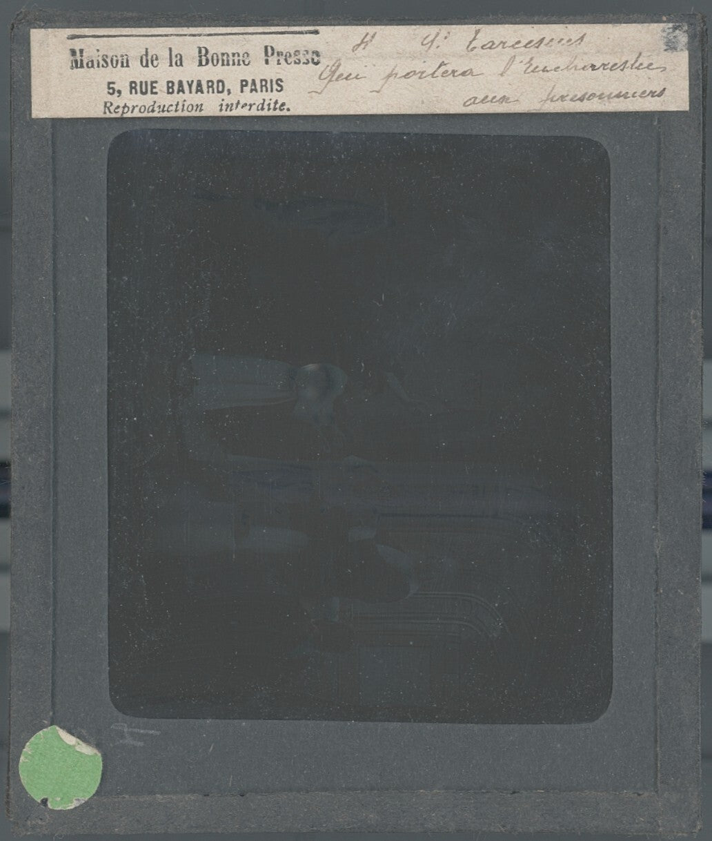 Tarcisius de Rome, Italie, dessin, photo plaque de verre, positif 8,5x10 cm