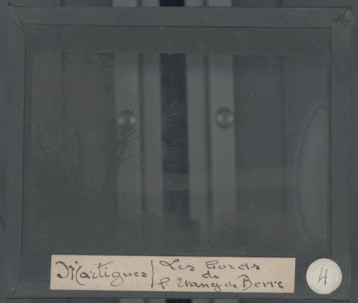 Etang de Berre, Martigues, photo ancienne plaque de verre, positif 8,5x10 cm