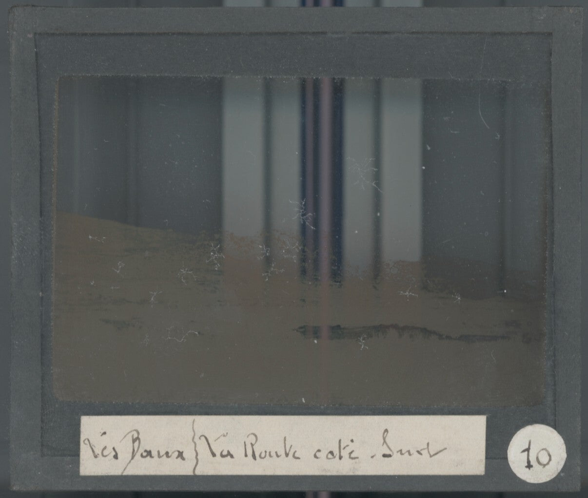 Les Baux-de-Provence, Sépia, photo ancienne plaque de verre, positif 8,5x10 cm