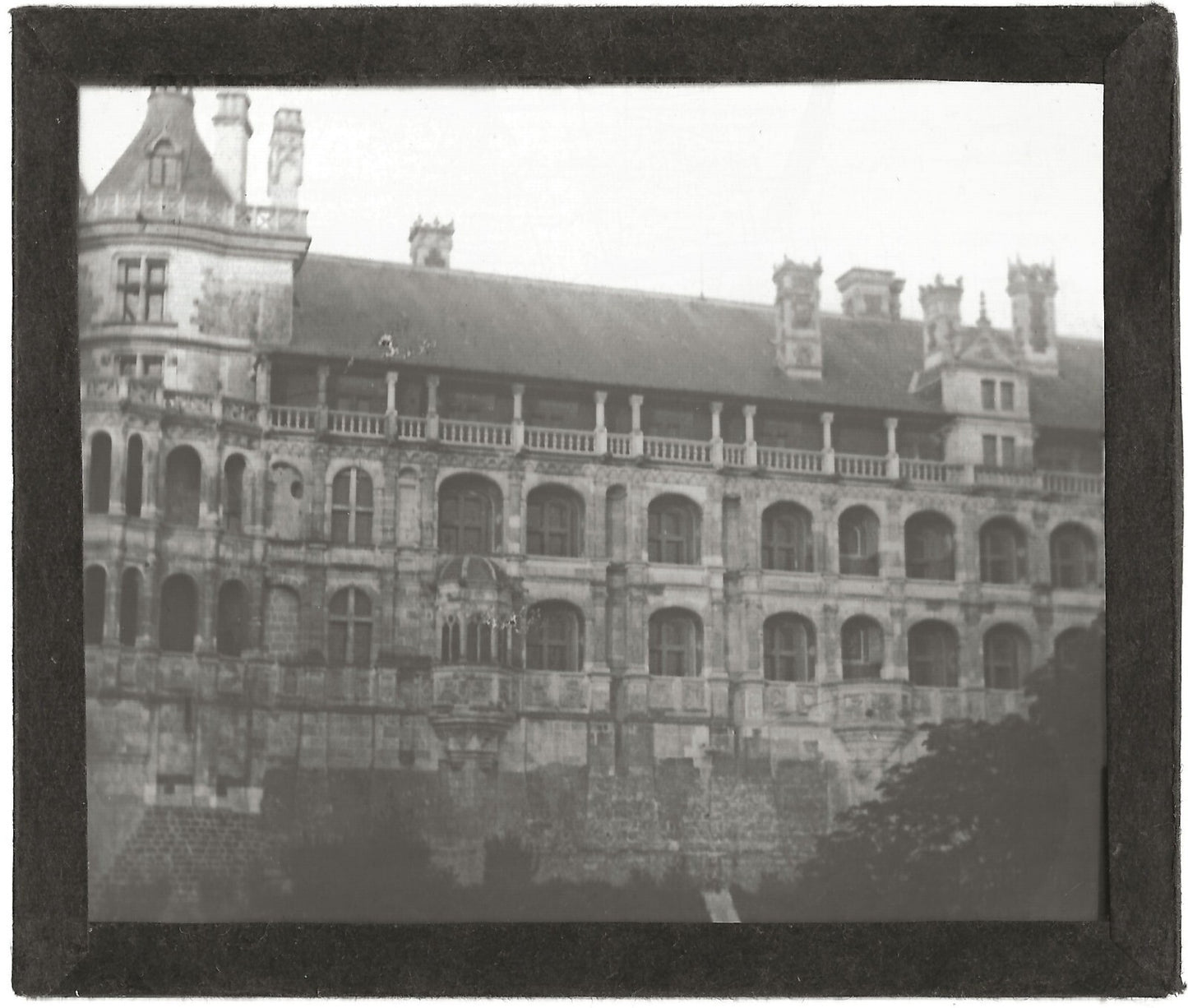 Château Royal de Blois, photo ancienne plaque de verre, positif 8,5x10 cm