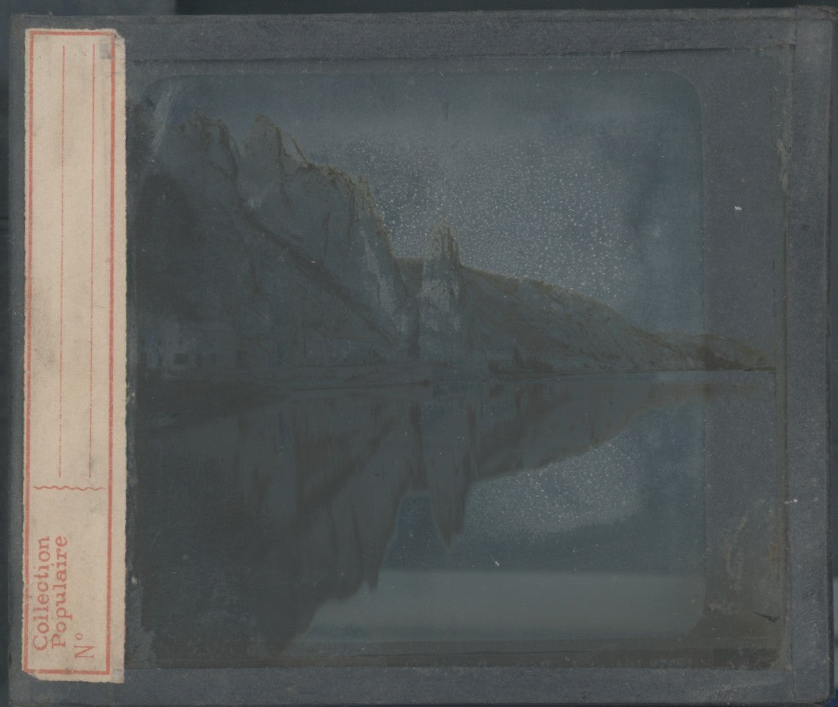 Les Rochers de Dinant, photo ancienne plaque verre, noir & blanc, 8,5x10 cm