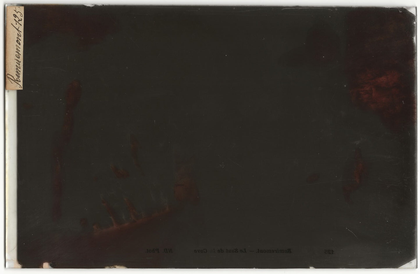 Remiremont, Saut de la Cuve, Plaque verre photo, négatif noir & blanc 13x21 cm