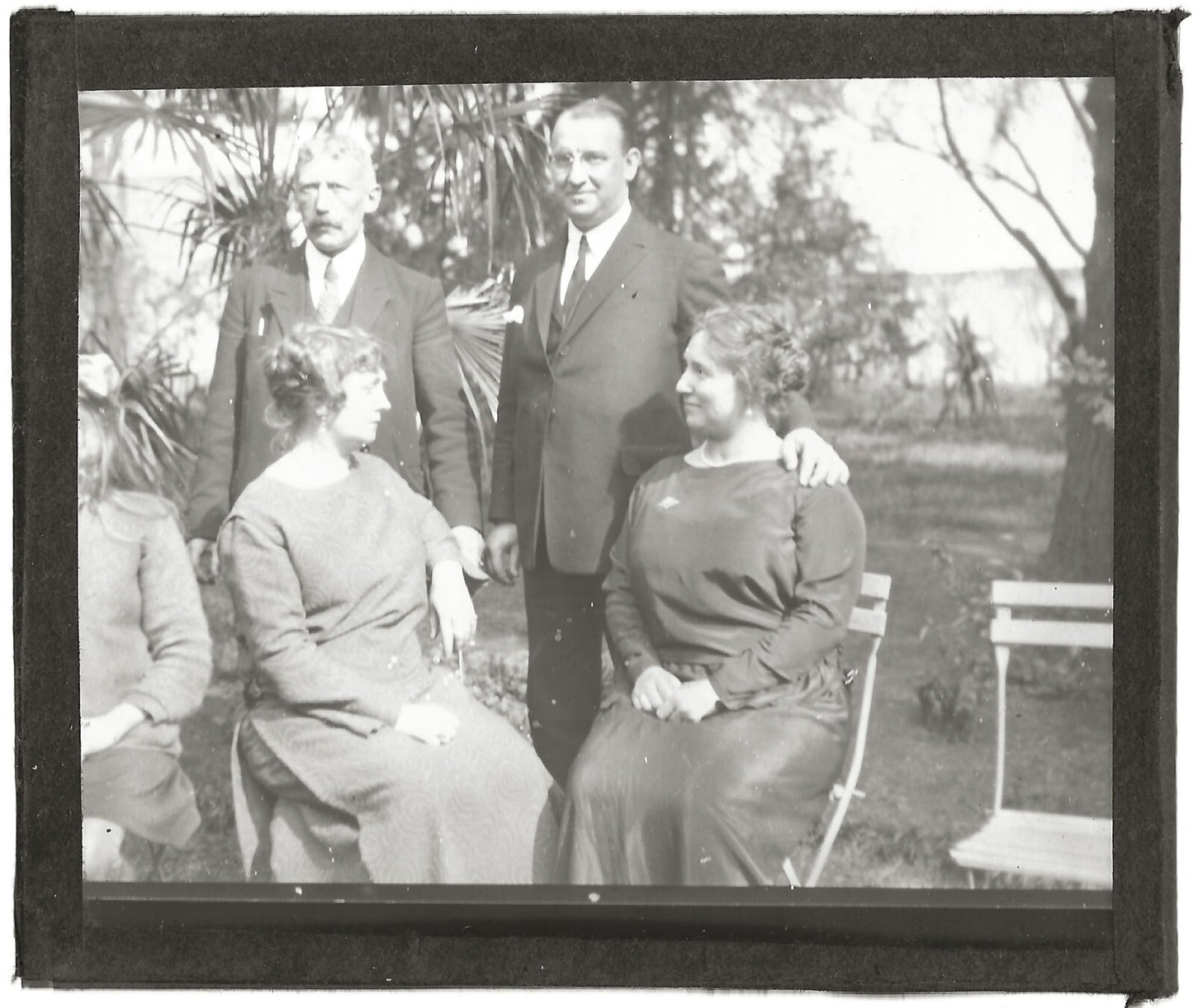 Valras-Plage, famille, France, photo ancienne plaque de verre, positif 8,5x10 cm