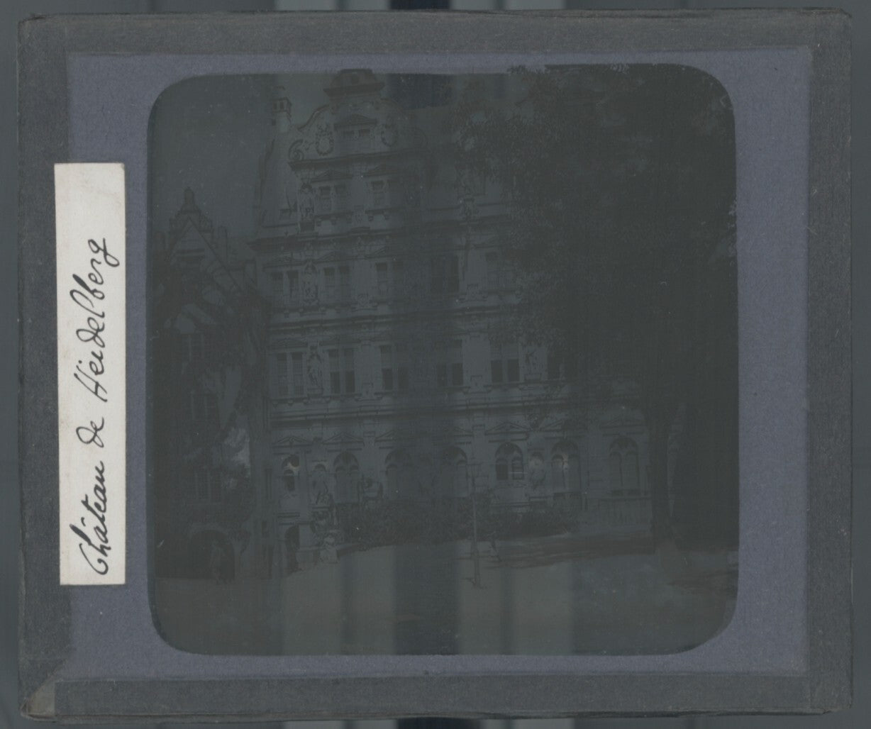 Heidelberg, Allemagne, photo plaque verre, noir & blanc, positif 8,5x10 cm