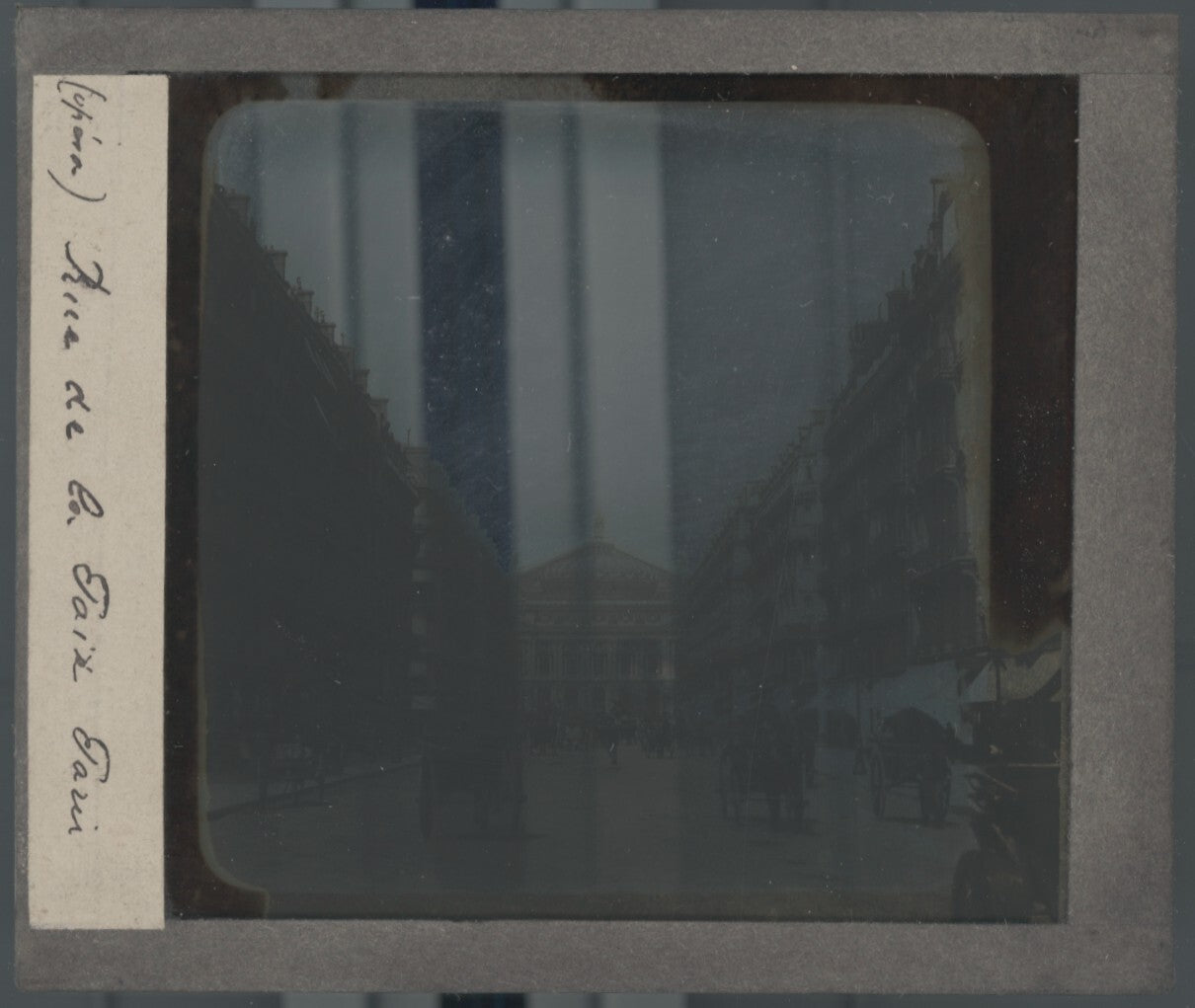 Rue de la Paix, Paris, photo plaque de verre, noir & blanc , positif 8,5x10 cm