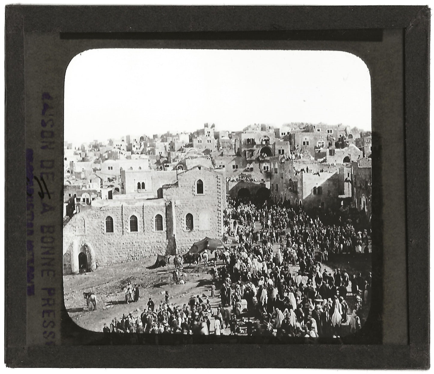 Bethléem, Cisjordanie, photo ancienne plaque de verre, positif 8,5x10 cm