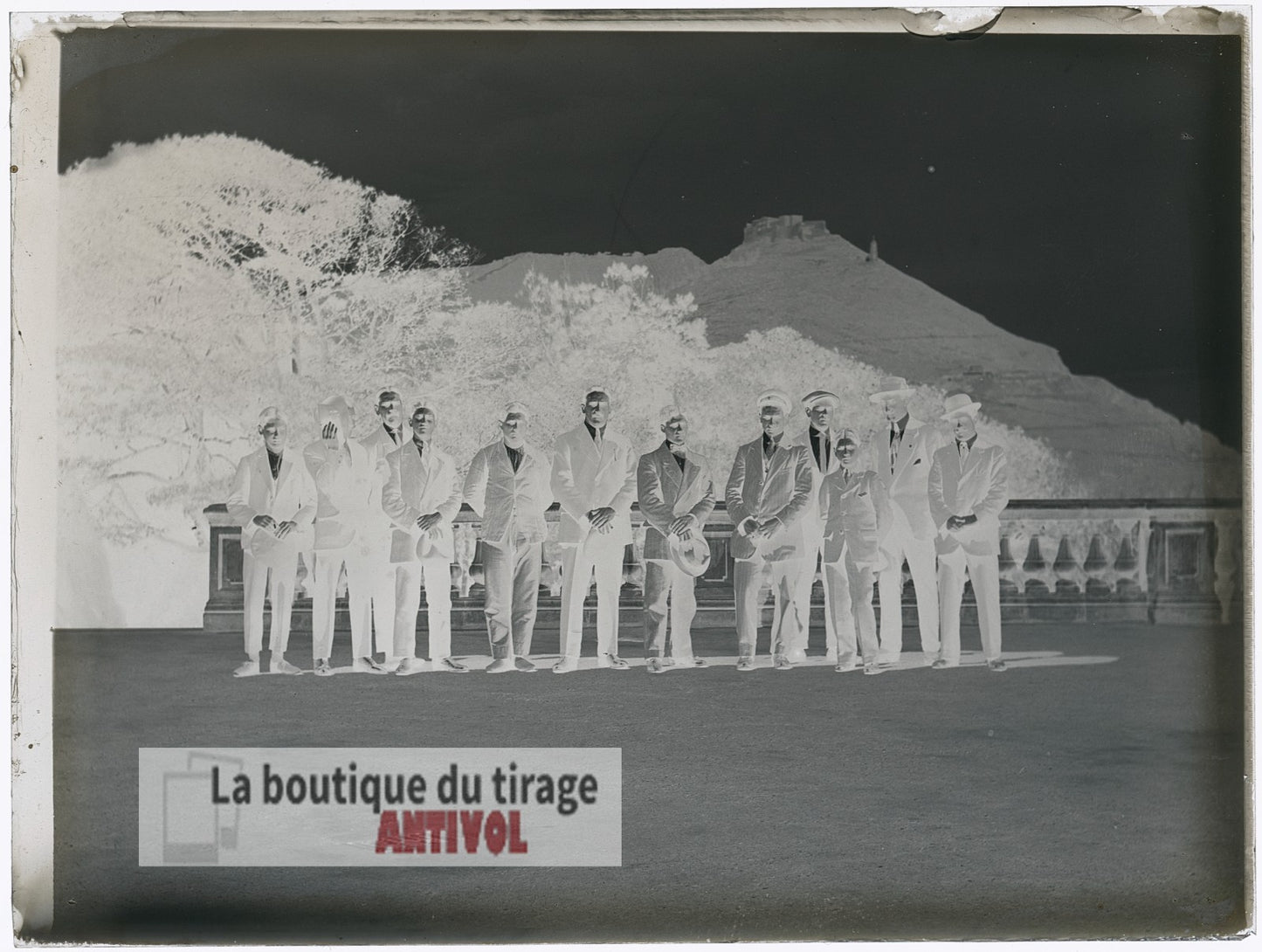 Fort de Santa Cruz, Oran, Algérie, plaque verre, photo ancienne, négatif 9x12 cm