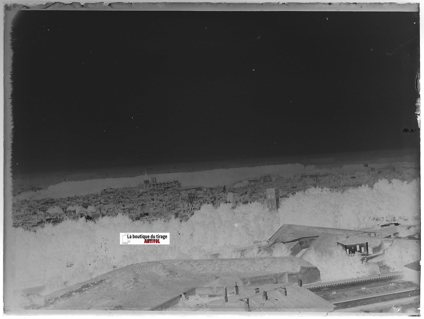 Citadelle de Perpignan, Plaque verre photo, négatif noir & blanc 9x12 cm