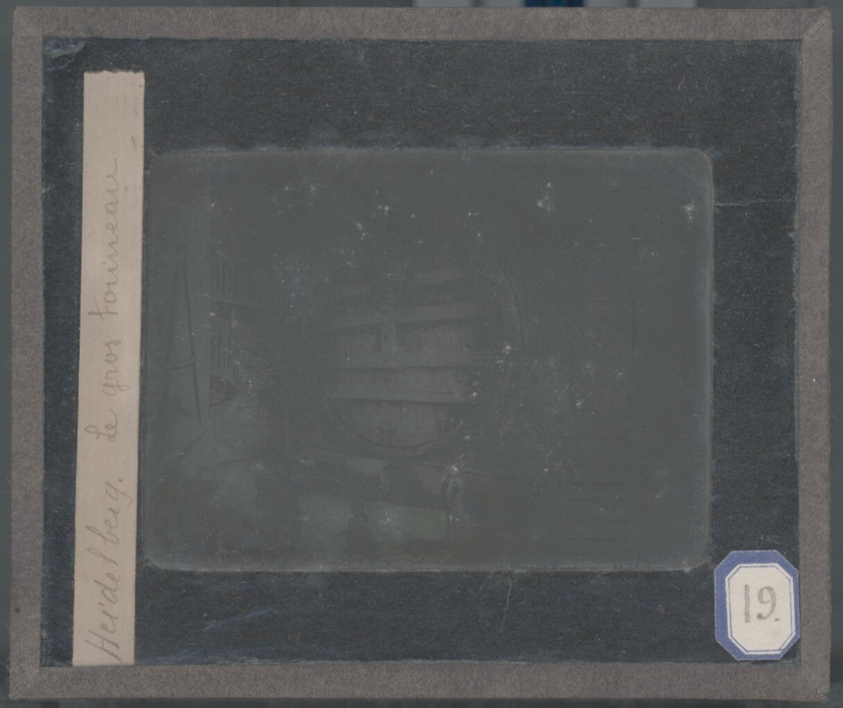 Tonneaux monstres, Heidelberg, Allemagne, photo plaque verre, positif 8,5x10 cm