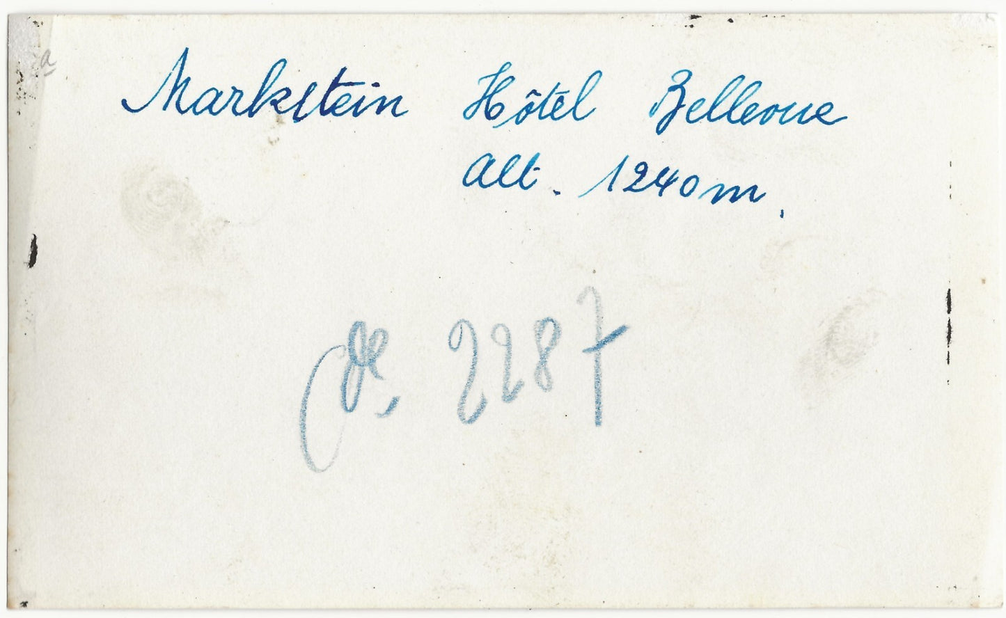 Plaque verre photo, négatif noir & blanc 9x14 cm, Le Markstein, Hôtel Bellevue