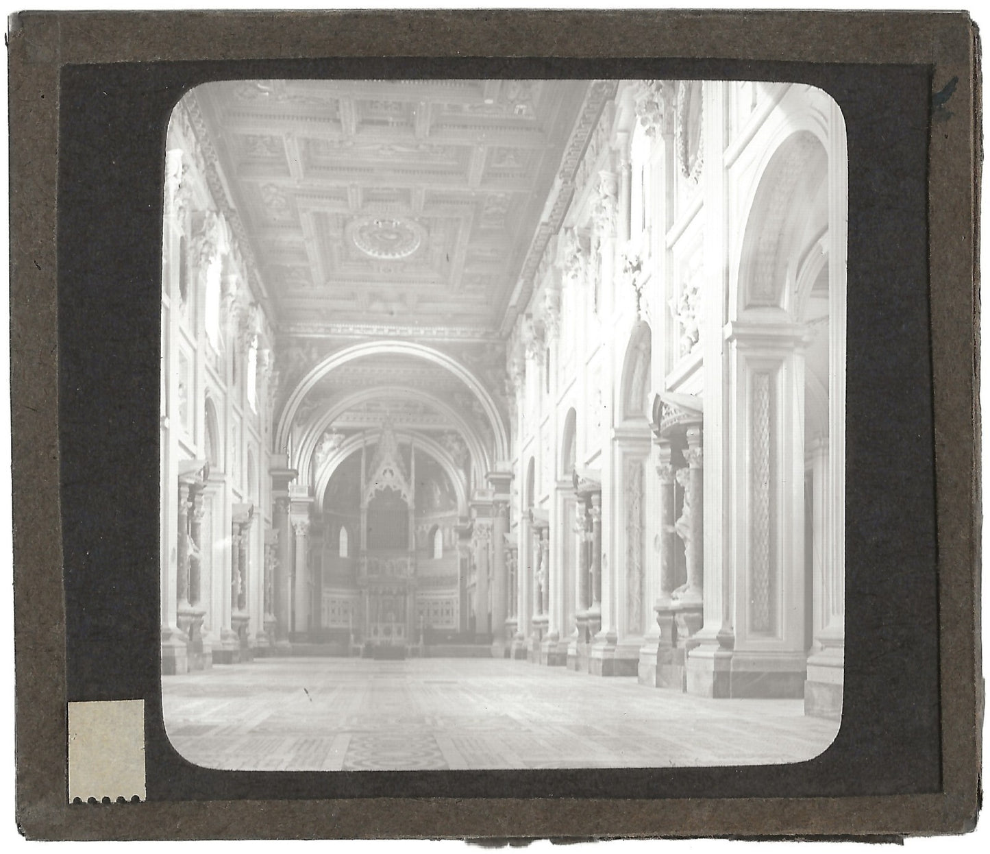 Basilique Saint-Jean-de-Latran, Rome, photo plaque verre, positif 8,5x10 cm