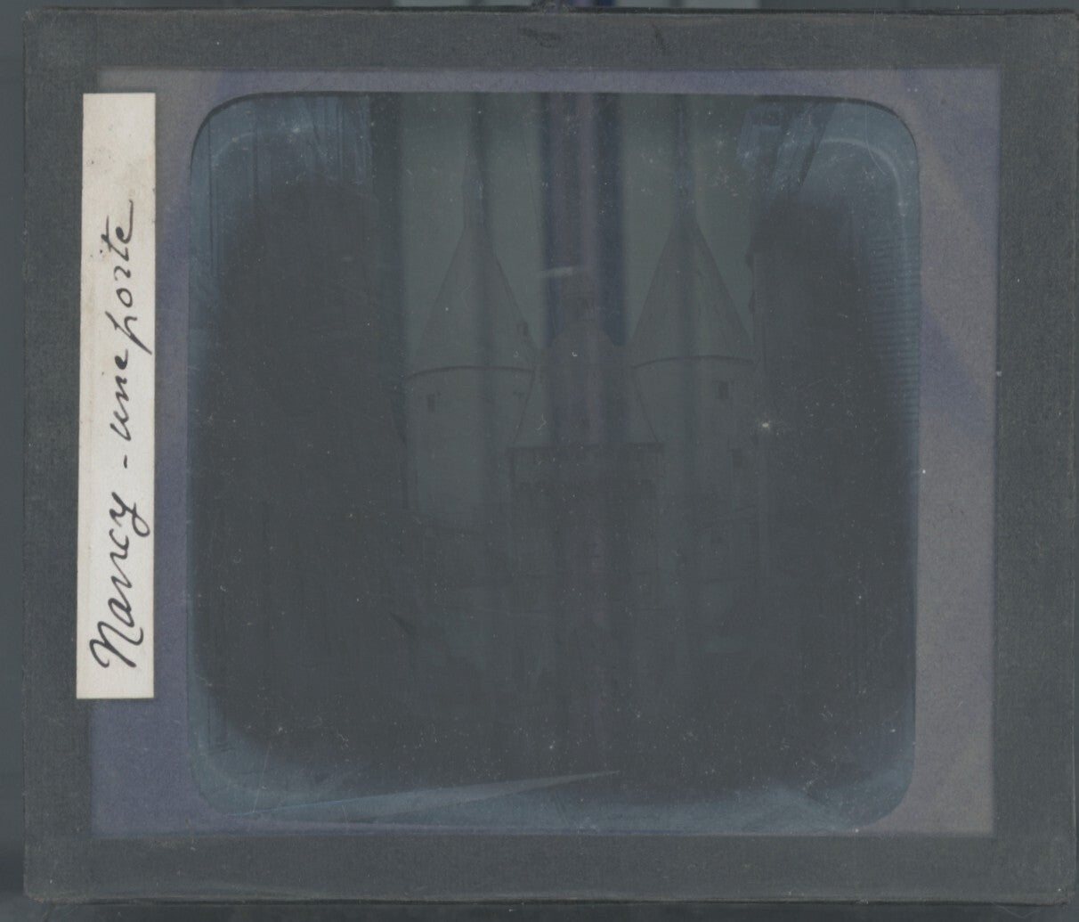 La Porte de la Craffe Nancy, photo plaque verre, noir & blanc, positif 8,5x10 cm