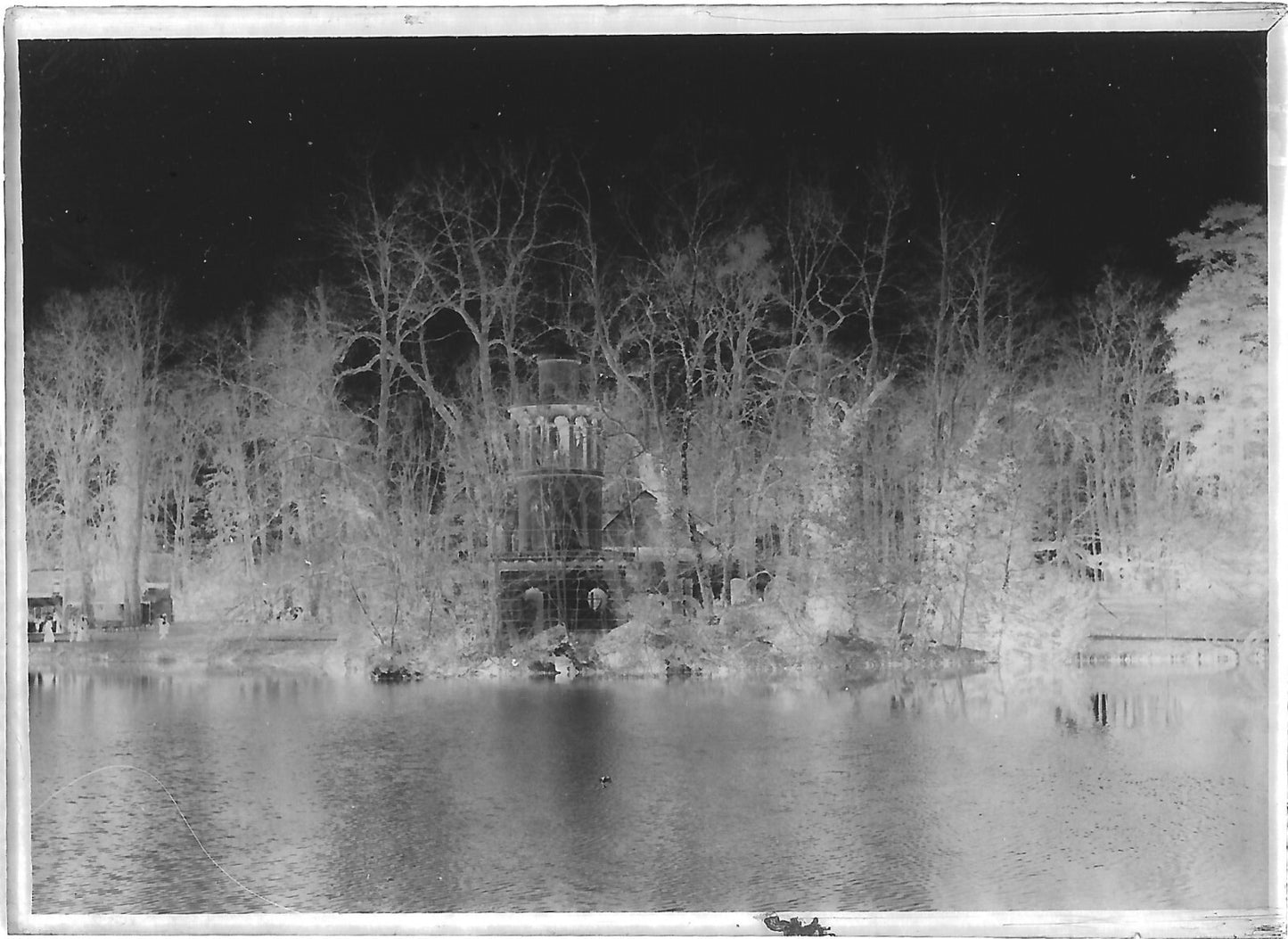 Plaque verre photo ancienne négatif 6x9 cm Trianon Versailles Parc, antiquité