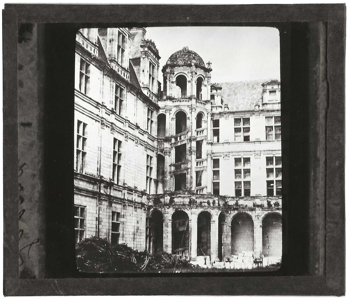 Château de Chambord, François 1er, photo plaque de verre, positif 8,5x10 cm