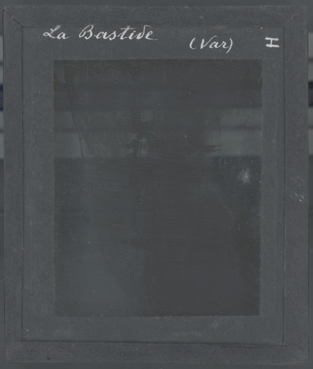 La Bastide, village Var, photo ancienne plaque de verre, positif 8,5x10 cm